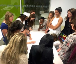 Summer Fashion Program Participants at FIDM Learning Sketching Technique