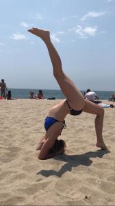 beach yoga in Santa Monica